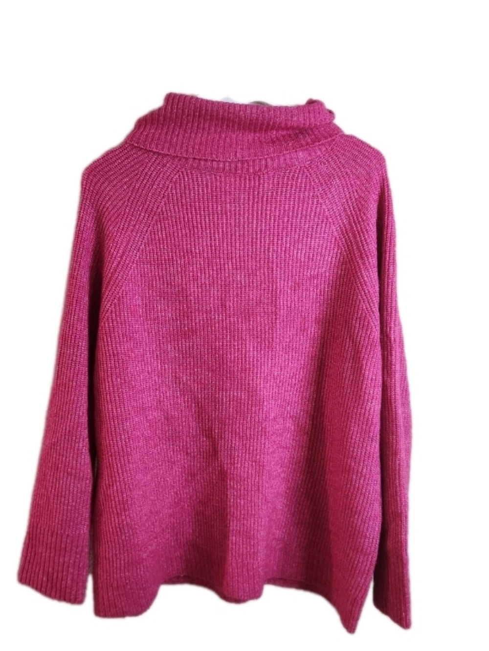 Hot Pink Knit Turtleneck Sweater Size Medium